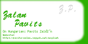 zalan pavits business card